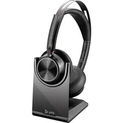 Poly Brezžične slušalke Focus 2 z osnovo za polnjenje, USB-C/A