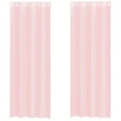Vidaxl Voile zavese z vponkami 2 kosa svetlo roza 140x300 cm