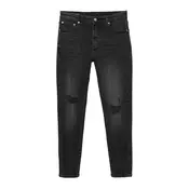 Pull&Bear Kavbojke črn denim