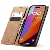 Spacecase SPACECASE OVITEK WALLET ZA IPHONE 15 PRO HOLSTER RJAV USNJEN, (21963719)