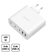 CELLECT Umrežavanje punjač adapter brzi punjač funkciom 120W bijela