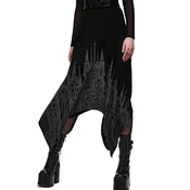 Žensko midi krilo KILLSTAR - THORNED SPIRE - črna - KSRA015095