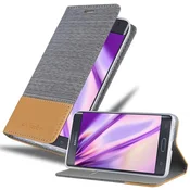 Cadorabo CADORABO Ohišje, združljiv s Samsungom v svetlo sivo rjavi barvi - zaščitni pokrov z magnetnim zapiranjem, stoječo funkcijo in režo za kartico, (20566870)
