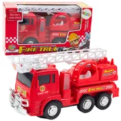 Gasilski avto z dvižno lestvijo, lučmi in zvoki - Lean Toys