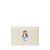 Usnjen etui za kartice Polo Ralph Lauren bež barva, 427P05789
