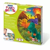 Rayher. FIMO Kids set dinozaver, 4x42g, modelirka, navodila, scena
