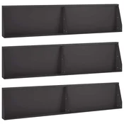 vidaXL Zadrževanje stene 6 kos 100 x 12 x 40 cm Jeklo Črna