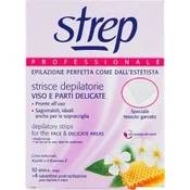 Strep Professional Depilatory Strips Face And Delicate Parts 10 Strips