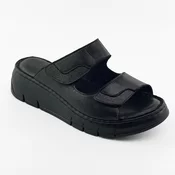 LP Fashion Ženske kožne papuce, Crne