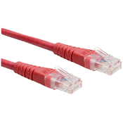 ROLINE Roline 21.15.0924 RJ45 omrežni kabel\, Patch kabel CAT 6 U/UTP 1.50 m rdeča 1 kos, (20420730)