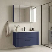 HANAH HOME Kupatilski ormaric sa umivaonikom i ogledalom (2 komada) Bari 100 v2 252