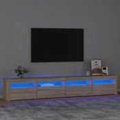TV ormaric s LED svjetlima boja hrasta sonome 240x35x40 cm