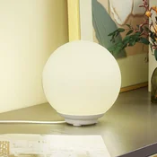 Lindby Smart LED namizna svetilka Cosmia, bela, steklo, Tuya - Dnevna soba/jedilnica - Sodobni - bela mat barva