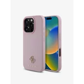 Guess PU Grained 4G Small Metal Logo MagSafe Zadní Kryt pro iPhone 16 Pro Max Pink Ovitek za telefon Vijolična