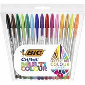 Set Kemijskih Olovaka Bic Cristal Multicolor 15 Dijelovi Pisana 0,42 mm (15 Dijelovi)