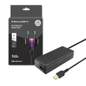 shumee Napajalnik za prenosnik Qoltec Lenovo 65W | 20V | 3,25A | Tanek koniček + pin | + napajalni kabel