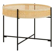 Okrogla klubska mizica iz ratana v naravni barvi o 60 cm Depok – Premier Housewares