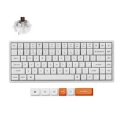 Keychron Keychron K2 Max QMK Wireless Mechanical Keyboard BELA Popolnoma sestavljena (Hot-Swappable), RGB osvetlitev Aluminijast okvir, Keychron Super Brown, (22095624)