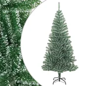 Vidaxl Umetna novoletna jelka s snegom zelena 210 cm