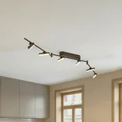 Lindby LED reflektor Eldrin, črn, 6-svetlobni, svetlobni trak - Dnevna soba/jedilnica - Sodobni - črna - Kovina