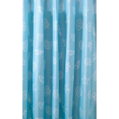 Zavesa za prho, 180 x 200 cm, PE, modra, školjka - Modra - 2000.00 - 24 - Blago - Aqualine - 180x200 cm