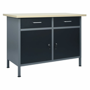 vidaXL Delovna miza črna 120x60x85 cm jeklo