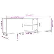 TV ormaric boja betona 150x30x50 cm od konstruiranog drva