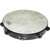 Remo Tambourine Pretuned 10, 8 Pairs Jingles x 1 Row, QUADURA Bl
