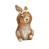 Dekor Dom Uskršnja dekoracija Bunny With Wreath 13cm, 10035517