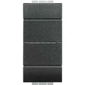 AKSIALNI TIPKA 1P/10A/250V 1M ANTRACIT L4055AN