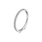 Rosato Minimalističen srebrn prstan s cirkoni Allegra RZA029 (Obseg 54 mm)