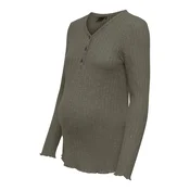 Only Maternity Majica OLMLOLA temno zelena