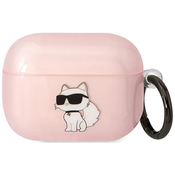 Karl Lagerfeld Airpods Pro cover pink Ikonik Choupette (KLAPHNCHTCP)