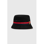 Pamucni šešir Tommy Hilfiger boja: crna, pamucni