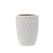 Keramična prevleka za cvetlični lonec bela-bleščeča 24,5x24,5x33cm 62744