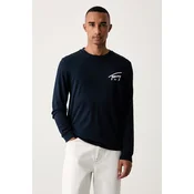 Tommy Jeans majica z dolgimi rokavi moška bombažna