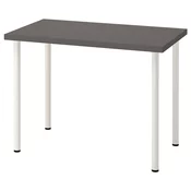 LINNMON / ADILS Radni sto, tamnosiva/bela, 100x60 cm