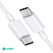 Data kabl Coteci 32117 5A 60W 40 Gps PD Type C na Type C beli 2m