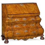 Casa Padrino luxury Art Nouveau writing dresser with 18 drawers light brown/brown/green/silver - Magnificent solid wood dresser - Luxury furniture in baroque style - Baroque office furniture