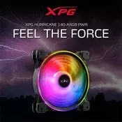 ADATA XPG ventilator za hlađenje sustava Hurricane RGB, 14 cm, crni HURRICANE140ARGBPWM-BKCWW