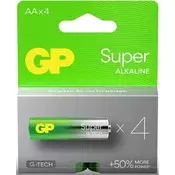 GP Super alkalne baterije za olovke (AA) GP15A-PGB4 4 komada