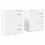 Vidaxl Komoda 2 kosa bela 60x31x70 cm inženirski les