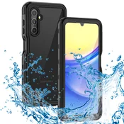 Vodoodporen ovitek ShellBox WaterProof za Samsung Galaxy A15 z IP68 za spuste do 1.5m globine - črn