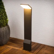 Lucande LED-ulična svetilka Nevio, 60 cm, antracit, kovina - Sodobni - antracit, bela