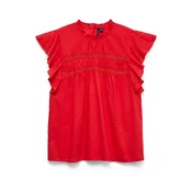 VERO MODA Bluza VMTRINE krvavo rdeča