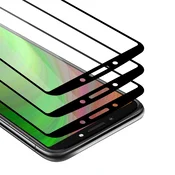 Cadorabo CADORABO Motorola MOTO E5 PLUS - Zaščitna folija v transparentno s čarno - 3-pack Kaljeno steklo za zaščito zaslona s trdoto 9H in 3D dotikom, (20548182)