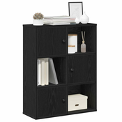 Regal za knjige crni hrasta 60x24x76,5 cm od konstruiranog drva