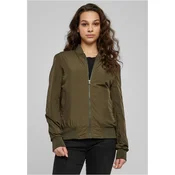 Womens Light Bomber Jacket - Dark Olive