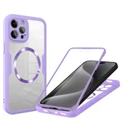 Hibridni Full body ovitek Techsuit ColorVerse 360 MagSafe za iPhone 15 Pro Max - purple
