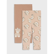 Sinsay - Pletene helanke sa postavom 2-pack - nude